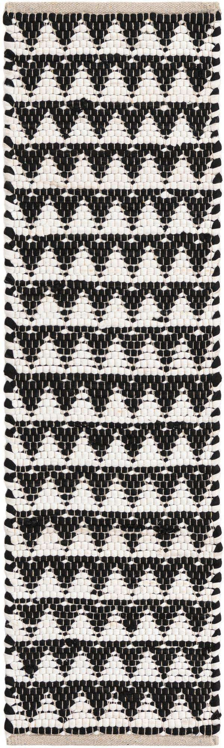 White Black 1' 2 x 4' 1 Chindi Jute Table Runner
