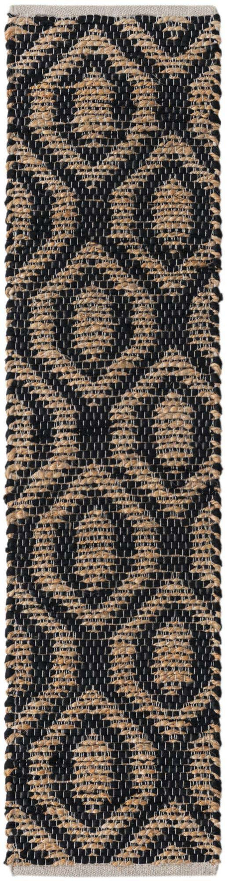 Black 1' 2 x 5' 1 Chindi Jute Table Runner