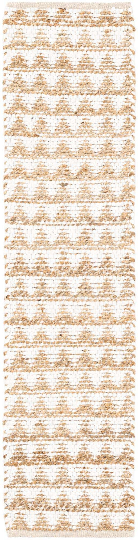White 1' 2 x 5' 1 Chindi Jute Table Runner