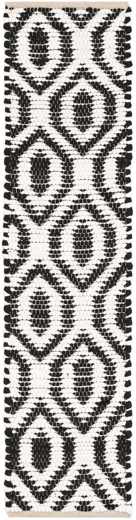 Black and White 1' 2 x 5' 1 Chindi Jute Table Runner