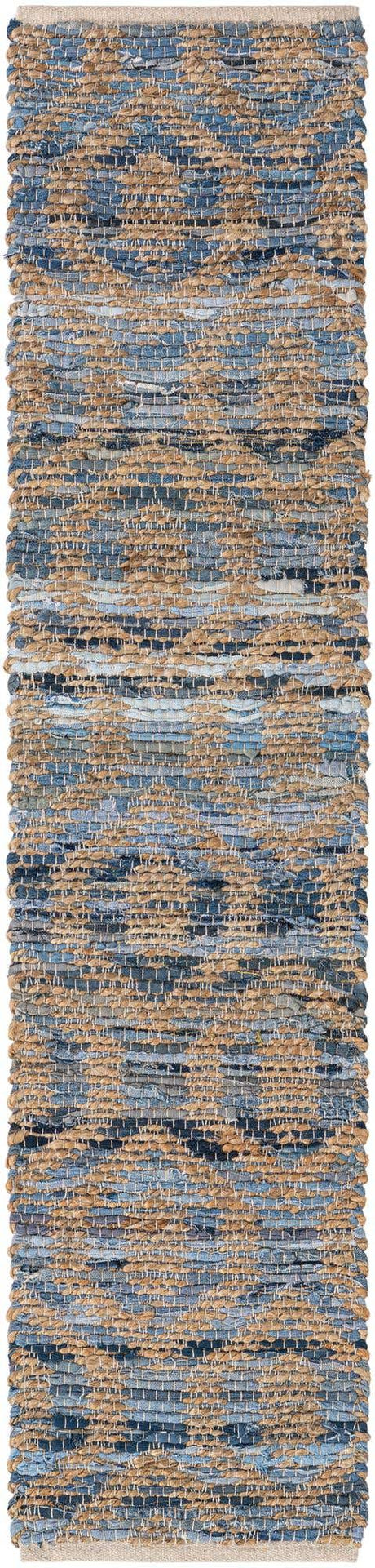 Navy Blue 1' 2 x 5' 1 Chindi Jute Table Runner