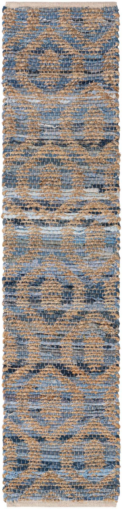 Navy Blue 1' 2 x 5' 1 Chindi Jute Table Runner