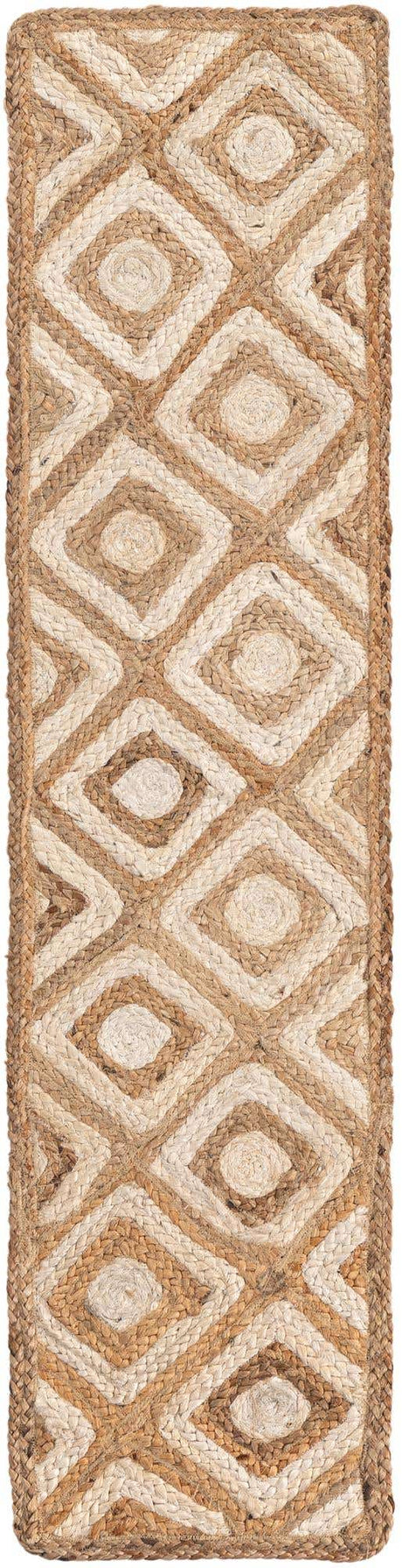 Natural 1' 2 x 5' 1 Braided Jute Table Runner