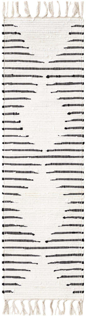White 1' 2 x 4' 1 Chindi Cotton Table Runner