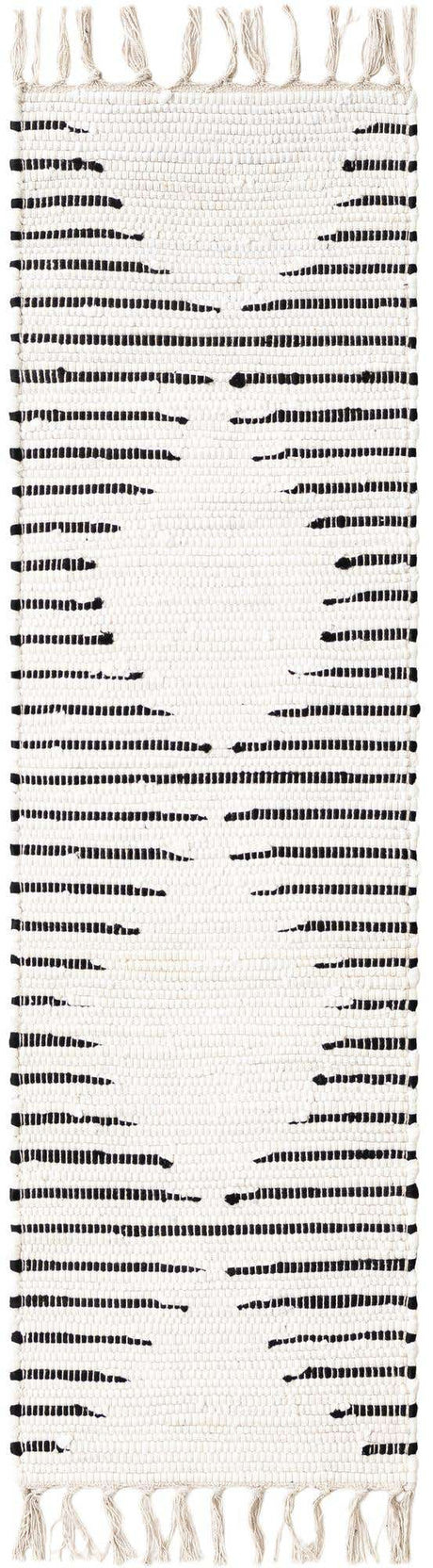 White 1' 2 x 4' 1 Chindi Cotton Table Runner