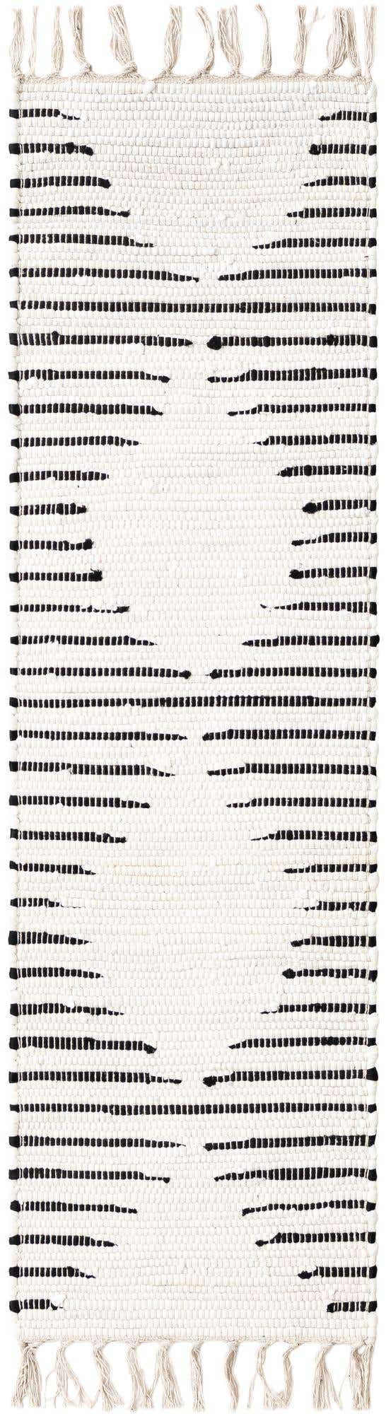 White 1' 2 x 4' 1 Chindi Cotton Table Runner