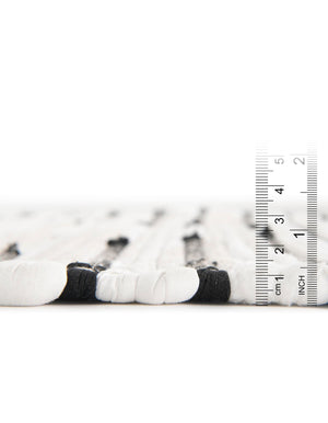 White 1' 2 x 4' 1 Chindi Cotton Table Runner