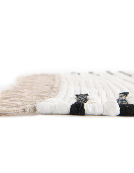 White 1' 2 x 4' 1 Chindi Cotton Table Runner Area Rug Decorative Dining Room Kitchen All Natural Material Table Cover Interior Design Home Decor Carpet Mat for Sale at Rug Engine