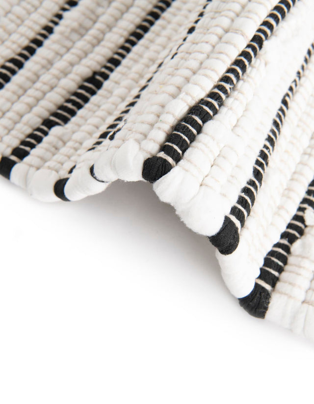 White 1' 2 x 4' 1 Chindi Cotton Table Runner