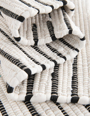White 1' 2 x 6' 1 Chindi Cotton Table Runner