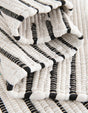White 1' 2 x 6' 1 Chindi Cotton Table Runner
