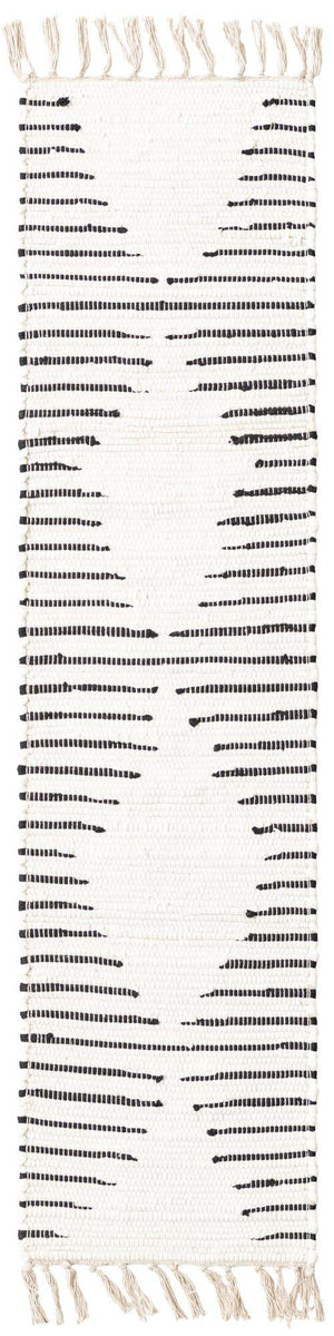 White 1' 2 x 5' 1 Chindi Cotton Table Runner