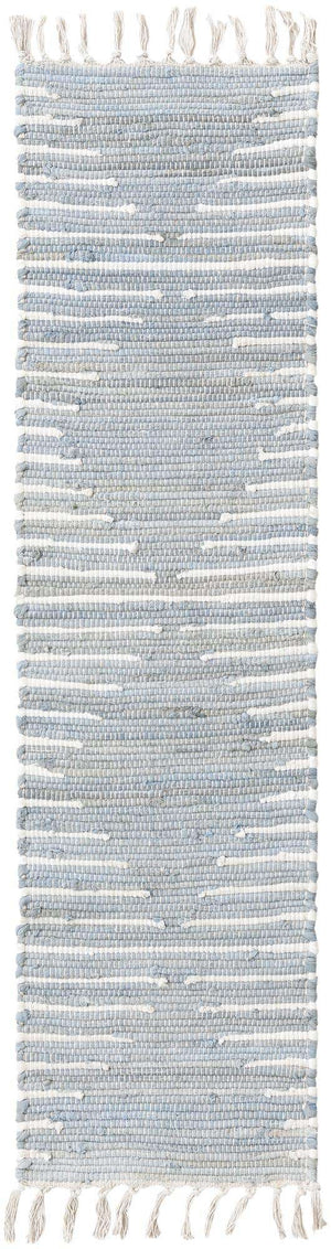 Light Gray 1' 2 x 4' 1 Chindi Cotton Table Runner