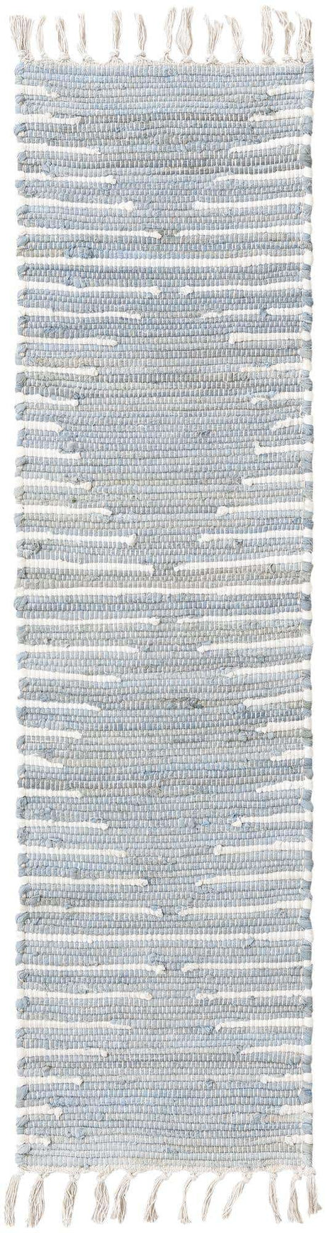 Light Gray 1' 2 x 4' 1 Chindi Cotton Table Runner