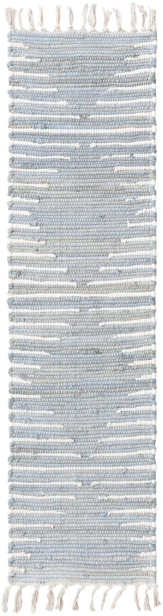 Light Gray 1' 2 x 4' 1 Chindi Cotton Table Runner