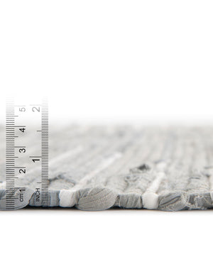 Light Gray 1' 2 x 6' 1 Chindi Cotton Table Runner