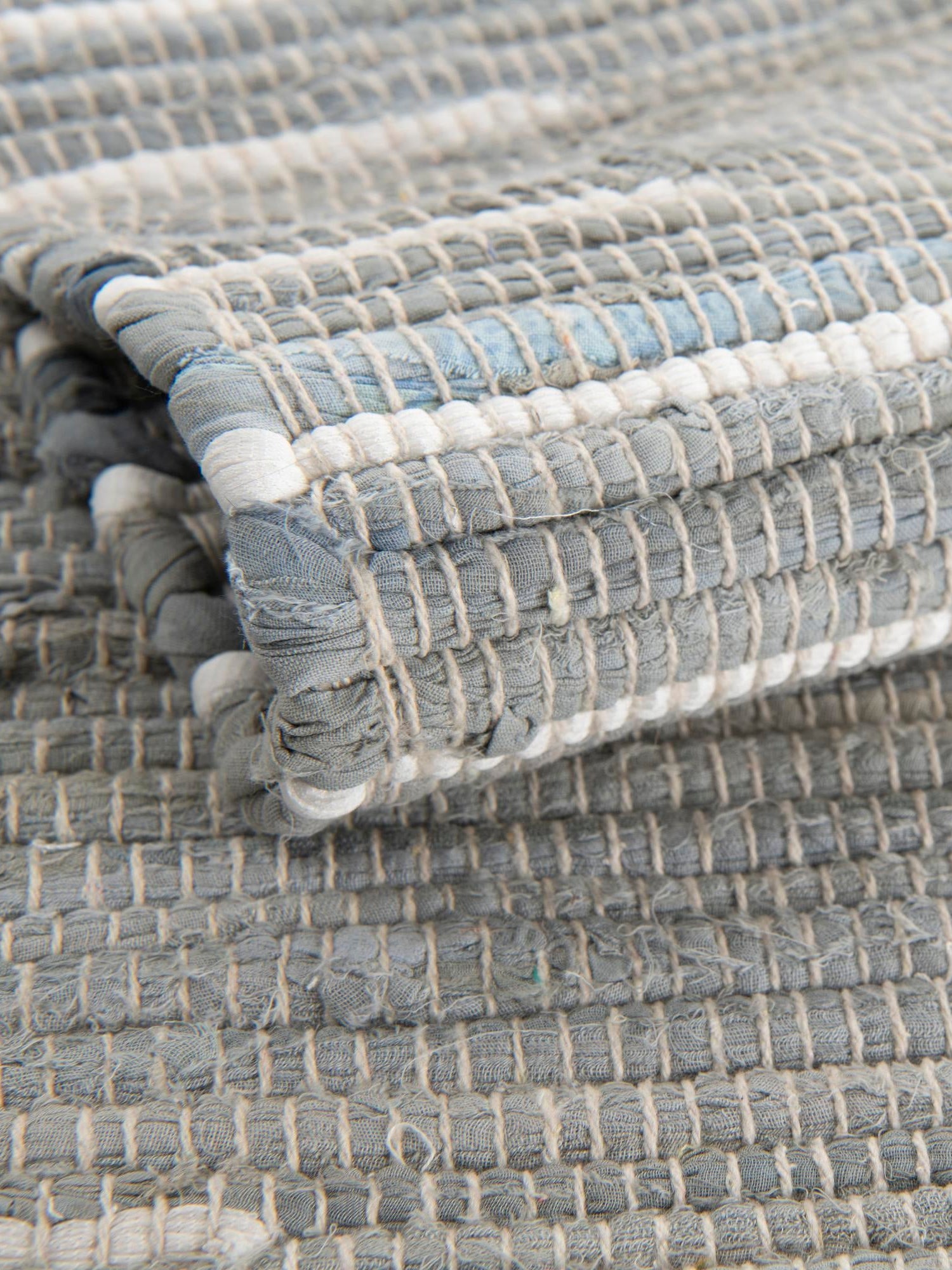 Light Gray 1' 2 x 6' 1 Chindi Cotton Table Runner Area Rug Decorative Dining Room Kitchen All Natural Material Table Cover Interior Design Home Decor Carpet Mat for Sale at Rug Engine