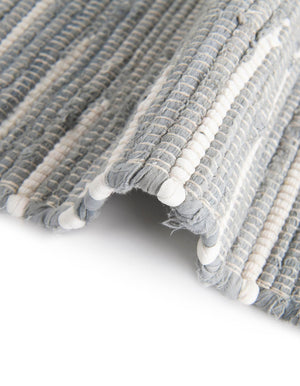 Light Gray 1' 2 x 8' Chindi Cotton Table Runner