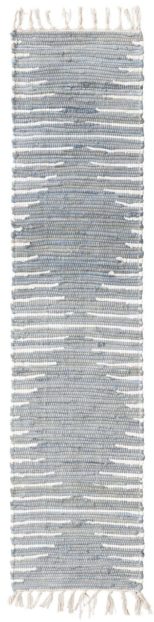 Light Gray 1' 2 x 5' 1 Chindi Cotton Table Runner