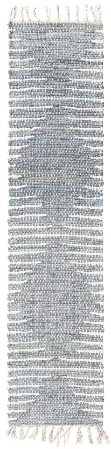 Light Gray 1' 2 x 5' 1 Chindi Cotton Table Runner
