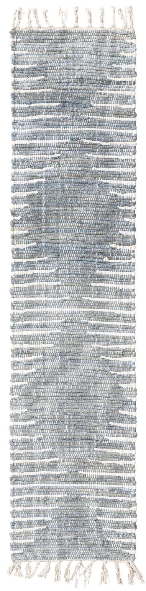 Light Gray 1' 2 x 5' 1 Chindi Cotton Table Runner