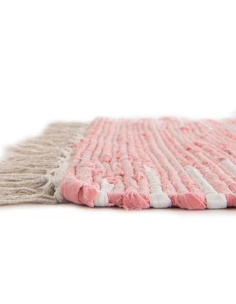 Rose 1' 2 x 4' 1 Chindi Cotton Table Runner Area Rug Decorative Dining Room Kitchen All Natural Material Table Cover Interior Design Home Decor Carpet Mat for Sale at Rug Engine