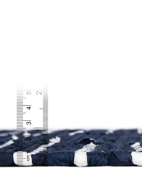 Navy Blue 1' 2 x 8' Chindi Cotton Table Runner Area Rug Decorative Dining Room Kitchen All Natural Material Table Cover Interior Design Home Decor Carpet Mat for Sale at Rug Engine