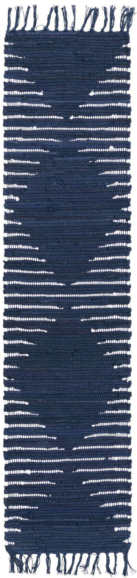 Navy Blue 1' 2 x 5' 1 Chindi Cotton Table Runner