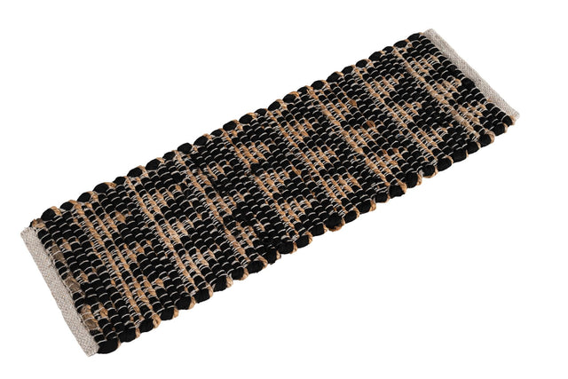 13 Pcs Black 1' x 2' 6 Chindi Jute Stair Treads