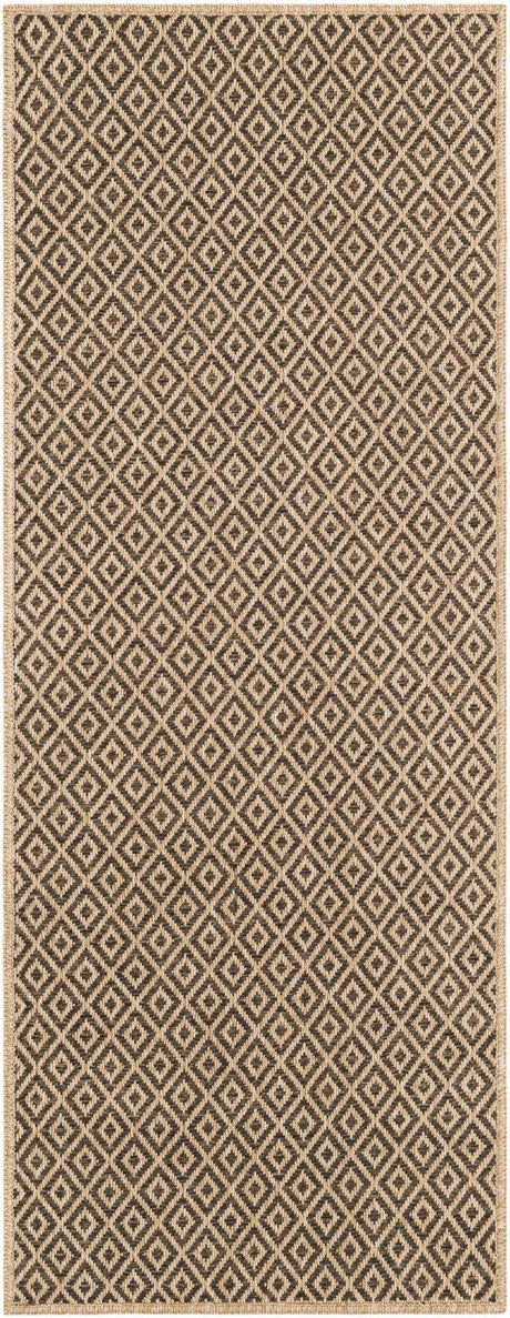 Natural and Brown 2' x 5' 3 Dunes Runner Area Rug 100% Polypropylene With Cotton Backing Carpet for Living, Dining, Office, Dorms, Bedrooms for Sale at Rug Engine