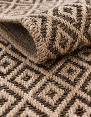 Natural and Brown 9' 2 x 12' Dunes Rectangle Area Rug 100% Polypropylene With Cotton Backing Carpet for Living, Dining, Office, Dorms, Bedrooms for Sale at Rug Engine