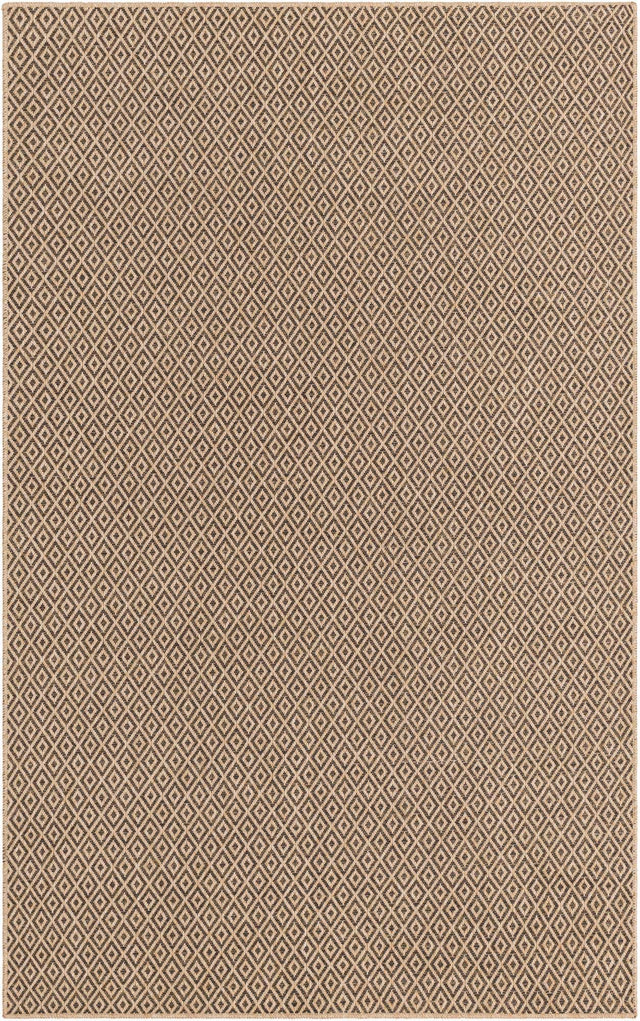 Natural and Brown 5' 5 x 8' Dunes Rectangle Area Rug 100% Polypropylene With Cotton Backing Carpet for Living, Dining, Office, Dorms, Bedrooms for Sale at Rug Engine