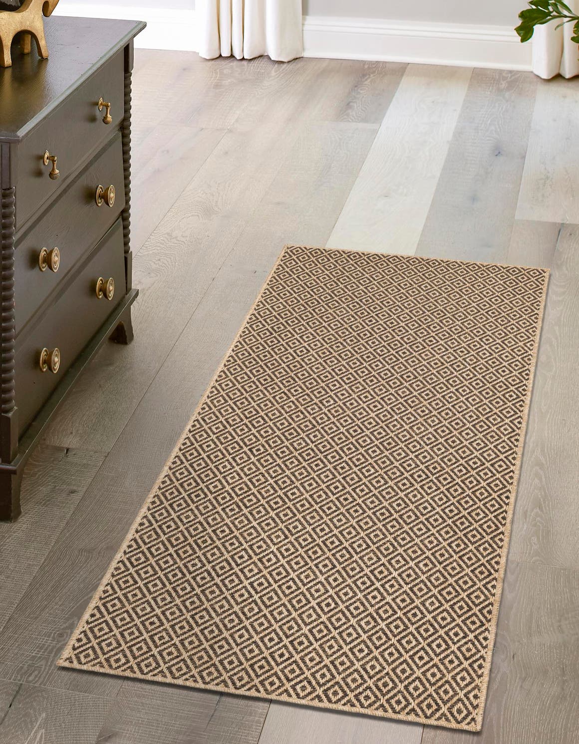 Natural and Brown 2' 9 x 8' Dunes Runner Area Rug 100% Polypropylene With Cotton Backing Carpet for Living, Dining, Office, Dorms, Bedrooms for Sale at Rug Engine