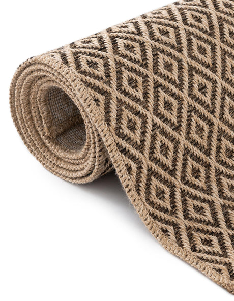 Natural and Brown 2' x 5' 3 Dunes Runner Area Rug 100% Polypropylene With Cotton Backing Carpet for Living, Dining, Office, Dorms, Bedrooms for Sale at Rug Engine