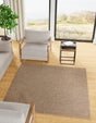 Natural and Brown 8' x 8' Dunes Square Area Rug 100% Polypropylene With Cotton Backing Carpet for Living, Dining, Office, Dorms, Bedrooms for Sale at Rug Engine