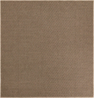 Natural and Brown 8' x 8' Dunes Square Area Rug 100% Polypropylene With Cotton Backing Carpet for Living, Dining, Office, Dorms, Bedrooms for Sale at Rug Engine