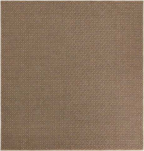 Natural and Brown 8' x 8' Dunes Square Area Rug 100% Polypropylene With Cotton Backing Carpet for Living, Dining, Office, Dorms, Bedrooms for Sale at Rug Engine