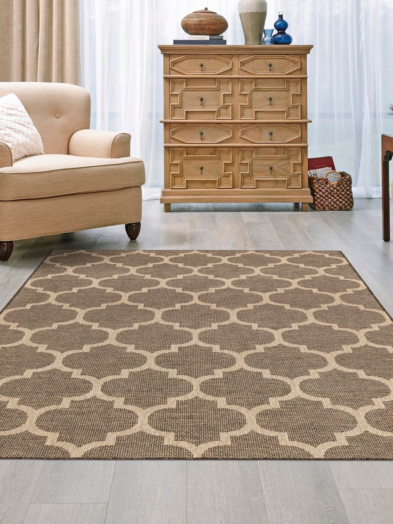 Brown 2' 4 x 3' 1 Dunes Rectangle Area Rug 100% Polypropylene With Cotton Backing Carpet for Living, Dining, Office, Dorms, Bedrooms for Sale at Rug Engine