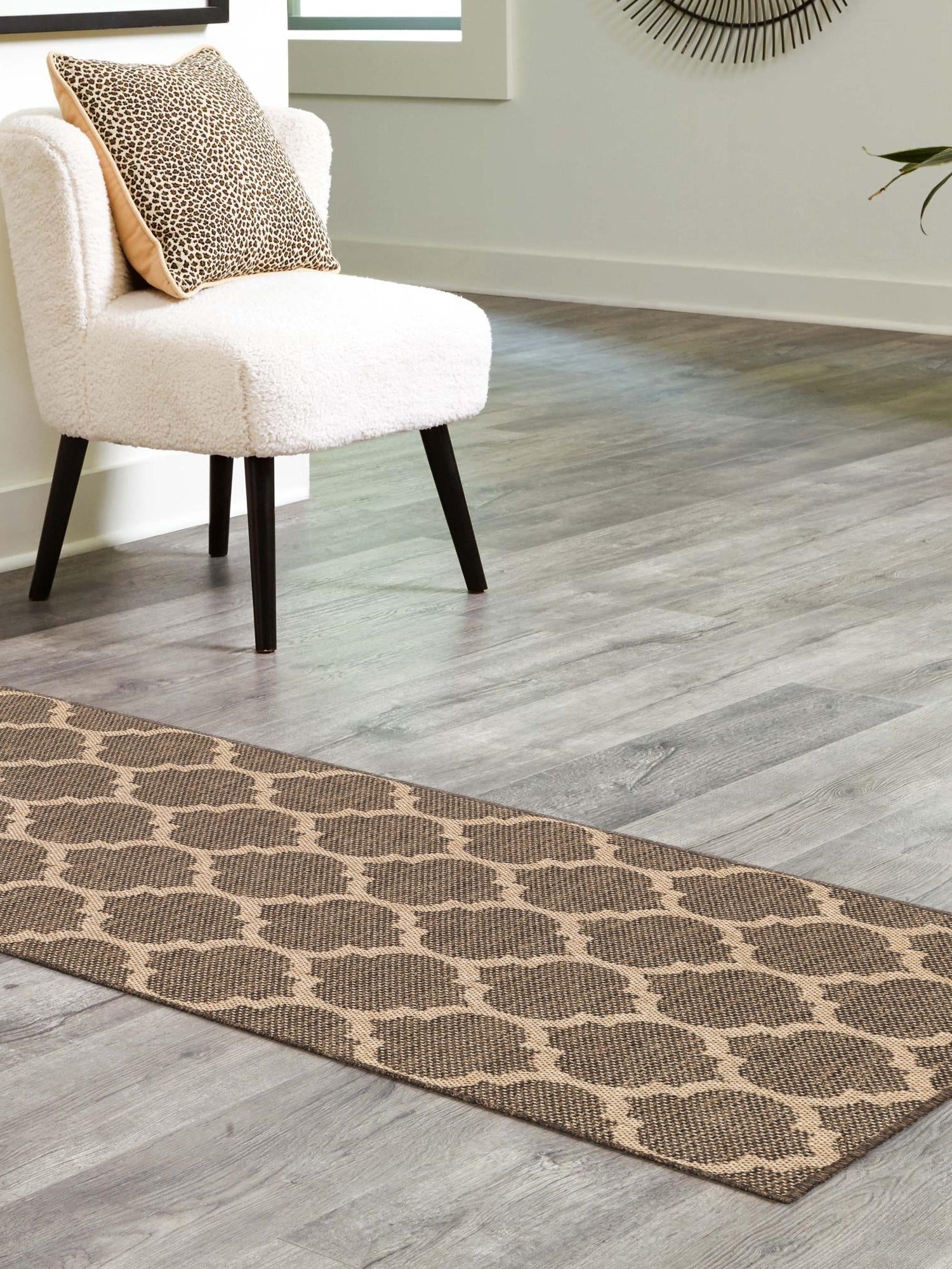 Brown 2' x 5' 3 Dunes Runner Area Rug 100% Polypropylene With Cotton Backing Carpet for Living, Dining, Office, Dorms, Bedrooms for Sale at Rug Engine