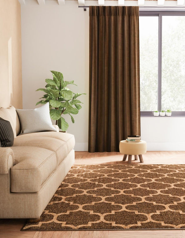 Brown 12' x 12' Dunes Square Area Rug 100% Polypropylene With Cotton Backing Carpet for Living, Dining, Office, Dorms, Bedrooms for Sale at Rug Engine