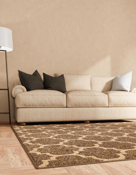 Brown 12' x 12' Dunes Square Area Rug 100% Polypropylene With Cotton Backing Carpet for Living, Dining, Office, Dorms, Bedrooms for Sale at Rug Engine
