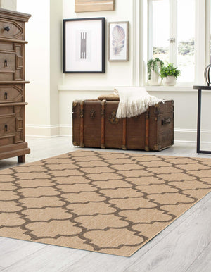 Natural 5' 5 x 8' Dunes Rectangle Area Rug 100% Polypropylene With Cotton Backing Carpet for Living, Dining, Office, Dorms, Bedrooms for Sale at Rug Engine