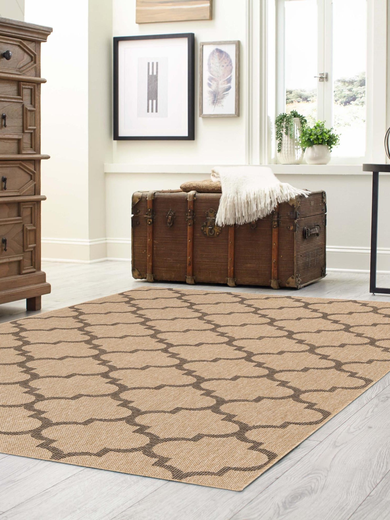 Natural 2' 2 x 3' 1 Dunes Rectangle Area Rug 100% Polypropylene With Cotton Backing Carpet for Living, Dining, Office, Dorms, Bedrooms for Sale at Rug Engine