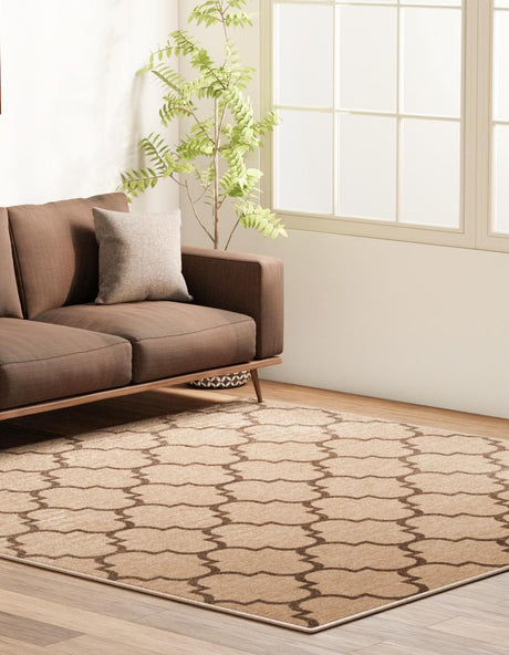 Natural 12' 2 x 12' 2 Dunes Square Area Rug 100% Polypropylene With Cotton Backing Carpet for Living, Dining, Office, Dorms, Bedrooms for Sale at Rug Engine
