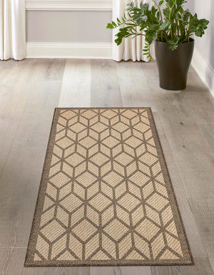 Natural 2' x 5' 3 Dunes Runner Area Rug 100% Polypropylene With Cotton Backing Carpet for Living, Dining, Office, Dorms, Bedrooms for Sale at Rug Engine