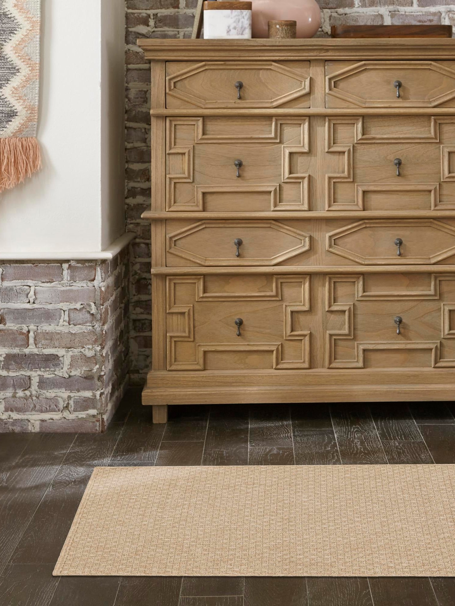 Natural 2' 7 x 6' 1 Dunes Runner Area Rug 100% Polypropylene With Cotton Backing Carpet for Living, Dining, Office, Dorms, Bedrooms for Sale at Rug Engine