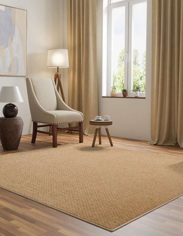 Natural 13' 1 x 13' 1 Dunes Square Area Rug 100% Polypropylene With Cotton Backing Carpet for Living, Dining, Office, Dorms, Bedrooms for Sale at Rug Engine