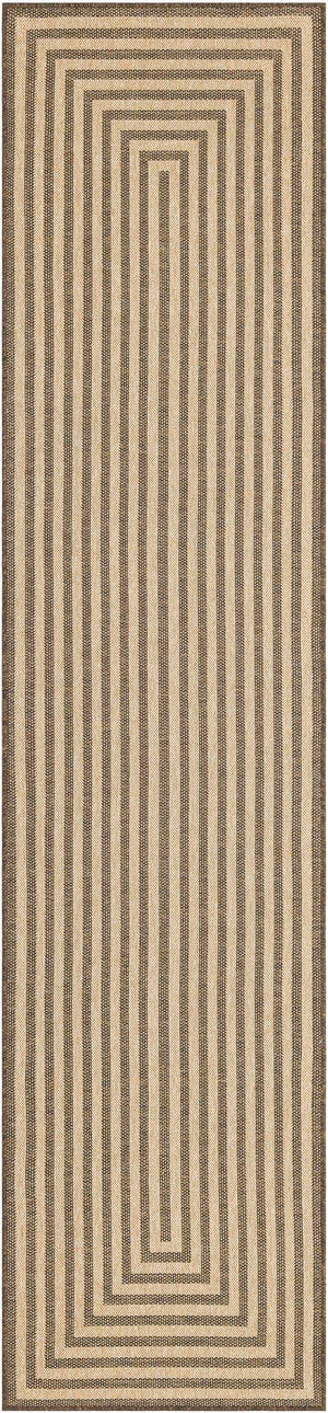 Natural and Brown 2' 9 x 12' Dunes Runner Area Rug 100% Polypropylene With Cotton Backing Carpet for Living, Dining, Office, Dorms, Bedrooms for Sale at Rug Engine