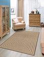 Natural and Brown 7' 10 x 10' Dunes Rectangle Area Rug 100% Polypropylene With Cotton Backing Carpet for Living, Dining, Office, Dorms, Bedrooms for Sale at Rug Engine