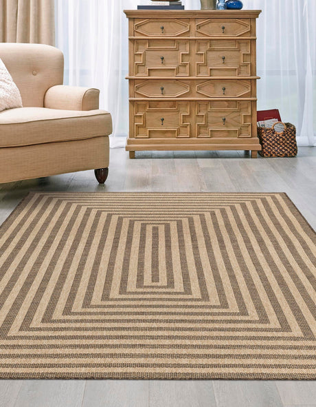 Natural and Brown 2' 2 x 3' 1 Dunes Rectangle Area Rug 100% Polypropylene With Cotton Backing Carpet for Living, Dining, Office, Dorms, Bedrooms for Sale at Rug Engine